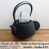 Théière en fonte du Japon IWACHU modèle Nanbu Arare noir 0.95 L