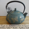 Théière en fonte IWACHU Japon 0.6 L papillons dorés – Image 3