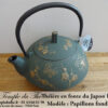 Théière en fonte IWACHU Japon 0.6 L papillons dorés – Image 4