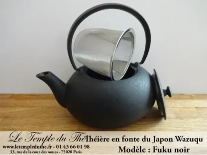 Théière en fonte du Japon WAZUQU modèle Fuku noir