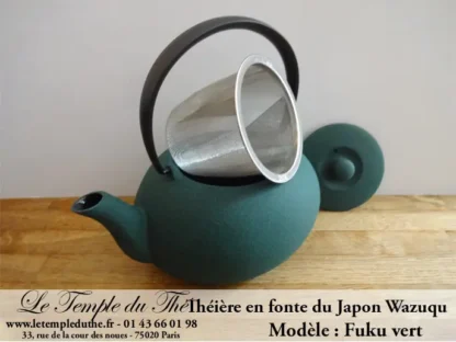 Théière en fonte du Japon WAZUQU modèle Fuku vert – Image 4