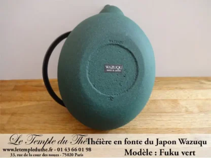 Théière en fonte du Japon WAZUQU modèle Fuku vert – Image 2
