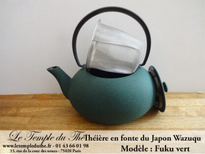 Théière en fonte du Japon WAZUQU modèle Fuku vert – Image 6
