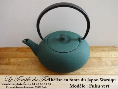 Théière en fonte du Japon WAZUQU modèle Fuku vert – Image 5