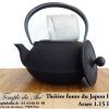 Théière Iwachu 1.15 L noire Théière en fonte arare Théière du Japon