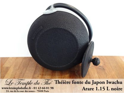 Théière Iwachu 1.15 L noire Théière en fonte arare Théière du Japon