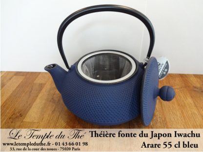 Théière Arare IWACHU Japon 0.55 L bleu – Image 3