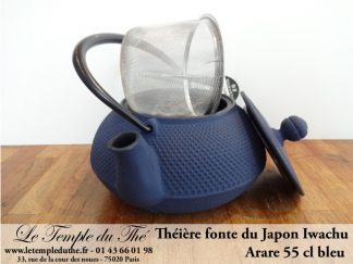 Théière Arare IWACHU Japon 0.55 L bleu