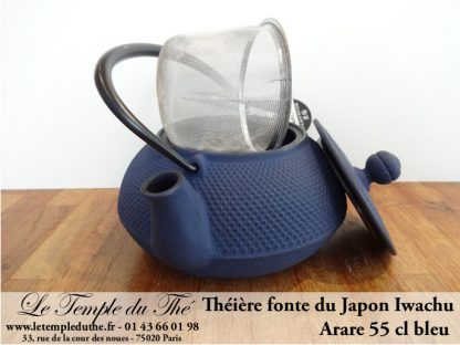 Théière Arare IWACHU Japon 0.55 L bleu