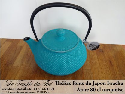 Théière en fonte du Japon turquoise (0.8L)