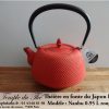 Théière en fonte du Japon Iwachu Nanbu Arare rouge doré 0.95 L – Image 3