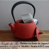 Théière en fonte du Japon Iwachu Nanbu Arare rouge doré 0.95 L
