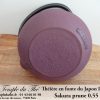 Théière IWACHU en fonte du Japon Sakura 55 cl prune – Image 2