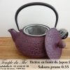 Théière IWACHU en fonte du Japon Sakura 55 cl prune – Image 3