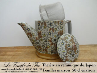 Théière japonaise 0.50 L feuilles marron