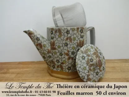 Théière japonaise 0.50 L feuilles marron