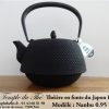 Théière en fonte du Japon IWACHU modèle Nanbu Arare noir 0.95 L – Image 3