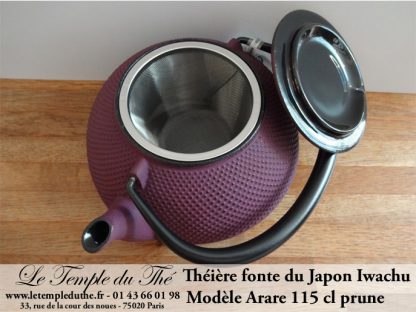 Théière en fonte IWACHU Arare Théière du Japon 1.15 L prune