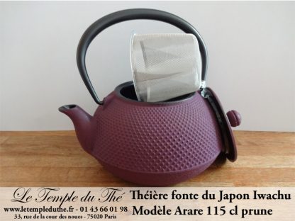 Théière en fonte IWACHU Arare Théière du Japon 1.15 L prune