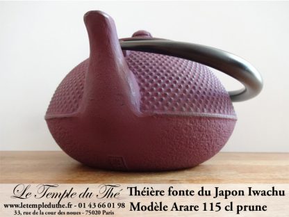 Théière en fonte IWACHU Arare Théière du Japon 1.15 L prune