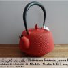 Théière en fonte du Japon Iwachu Nanbu Arare rouge doré 0.95 L – Image 5