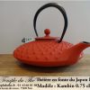 Théière en fonte du Japon Iwachu Kambin rouge 0.75 L – Image 2