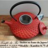 Théière en fonte du Japon Iwachu Kambin rouge 0.75 L – Image 4