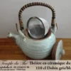 Théière en céramique du Japon Dobin gris/blanc 110 cl