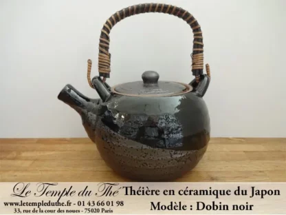 Théière en céramique du Japon Dobin noir 110 cl – Image 3