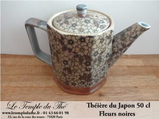 Théière du Japon 0.50 L fleurs noires