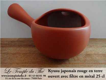 Kyusu japonais ouvert 25 cl rouge