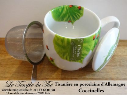 Tisanière en porcelaine d’Allemagne Coccinelles