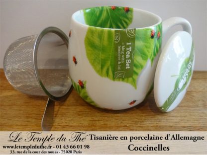 Tisanière en porcelaine d’Allemagne Coccinelles