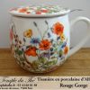 Tisanière en porcelaine d’Allemagne rouge gorge – Image 3