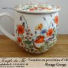 Tisanière en porcelaine d’Allemagne rouge gorge – Image 2