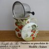Tisanière en porcelaine de Chine modèle : fraises – Image 2