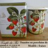 Tisanière en porcelaine de Chine modèle : fraises – Image 3