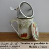 Tisanière en porcelaine de Chine modèle : fraises – Image 6