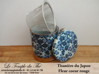 Tisanière du Japon modèle : Fleur cœur rouge