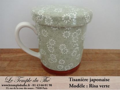 Tisanière en porcelaine du Japon Risa verte