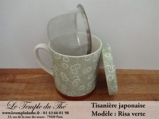 Tisanière en porcelaine du Japon Risa verte