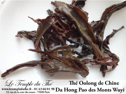 Thé semi fermenté Oolong Da Hong Pao des monts Wuyi